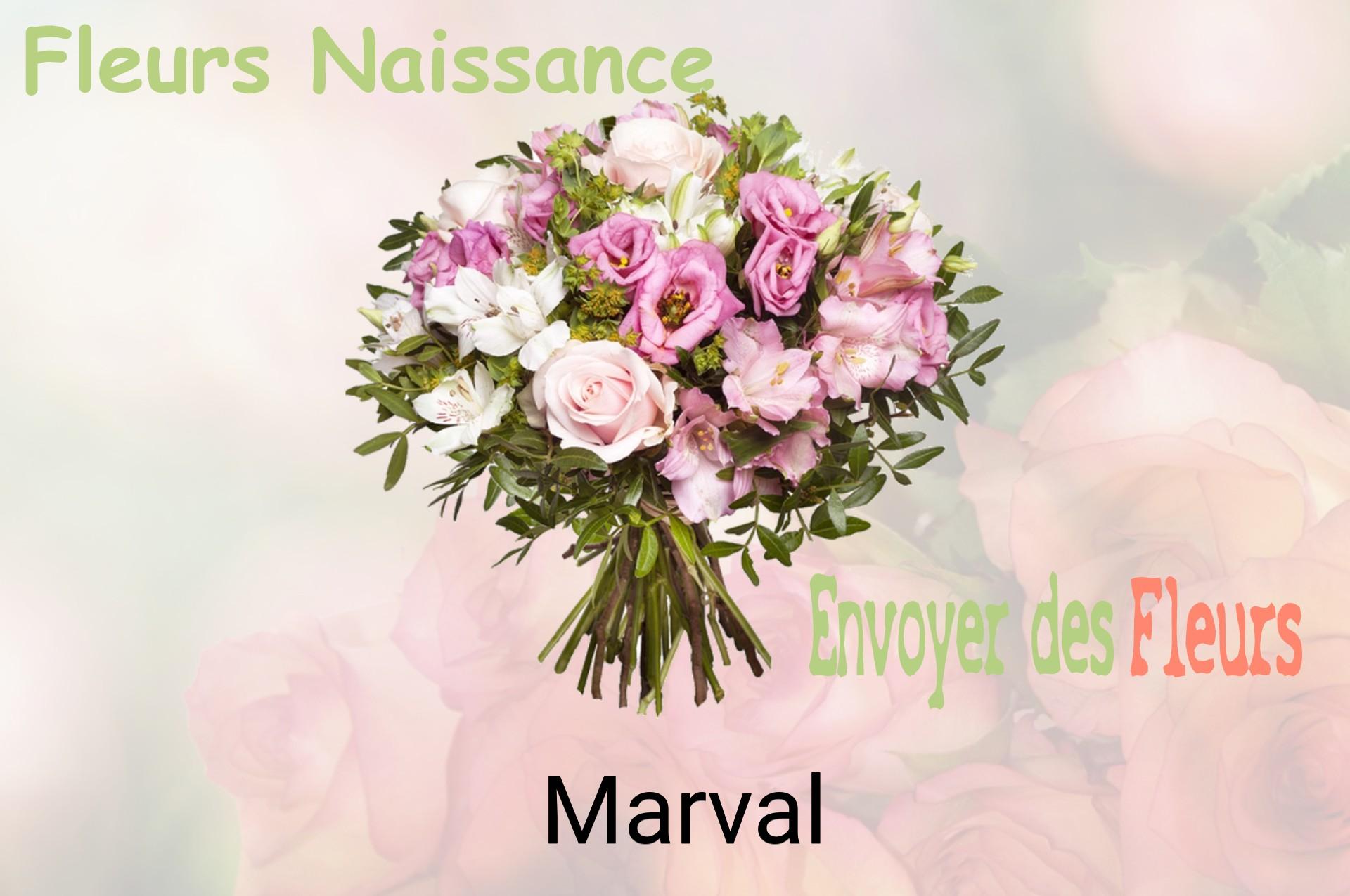 Bouquet de fleurs de naissance livré à Marval